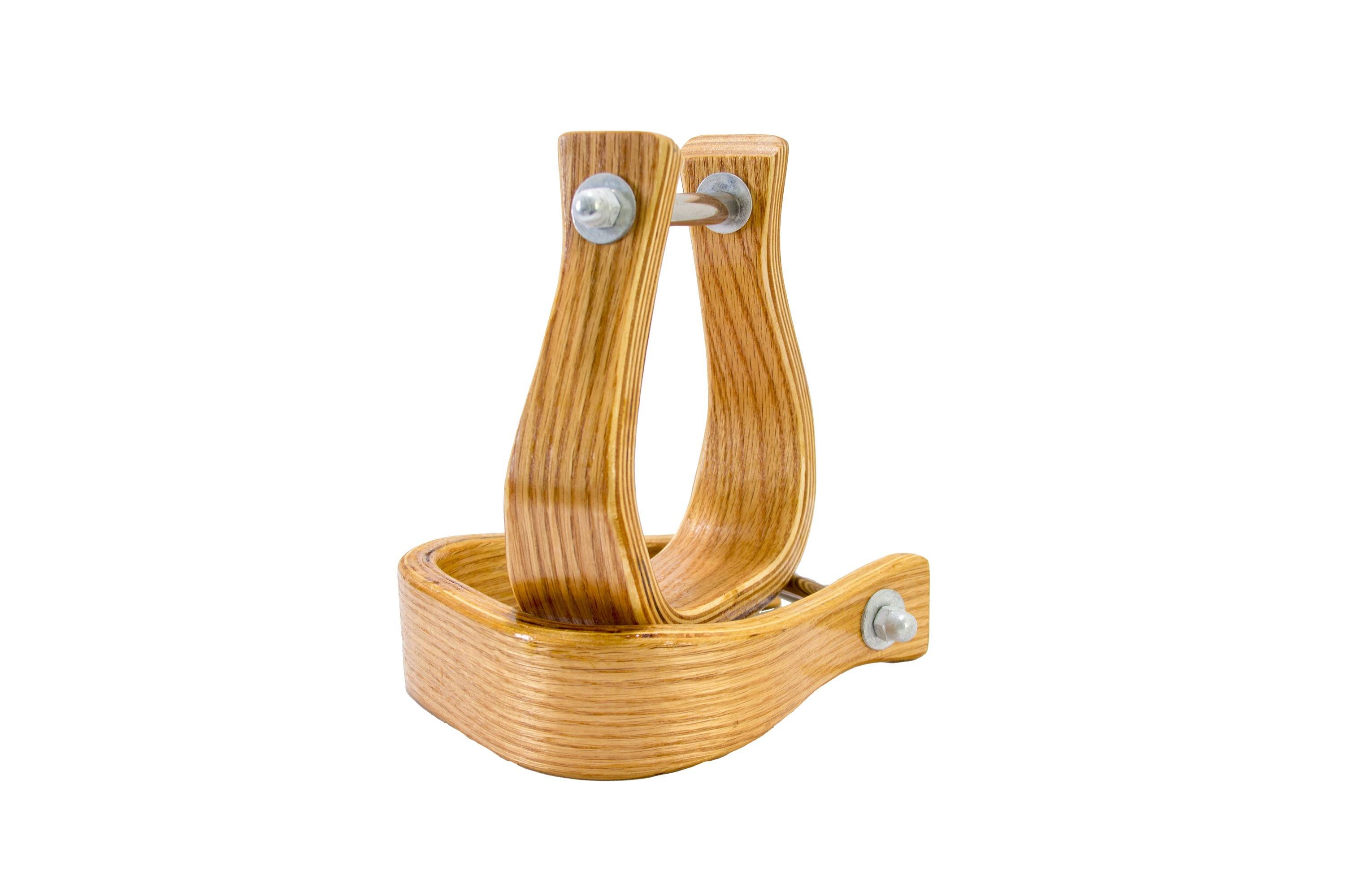Oak Wood Bell Stirrups - No Leather