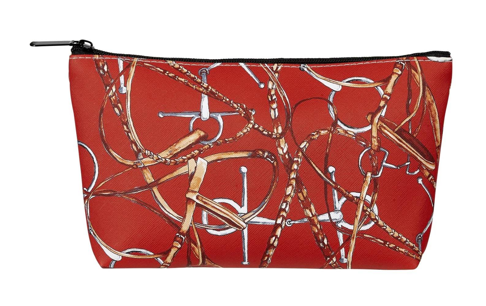 AWST Int'l Lila Snaffle Bridle Cosmetic Pouch