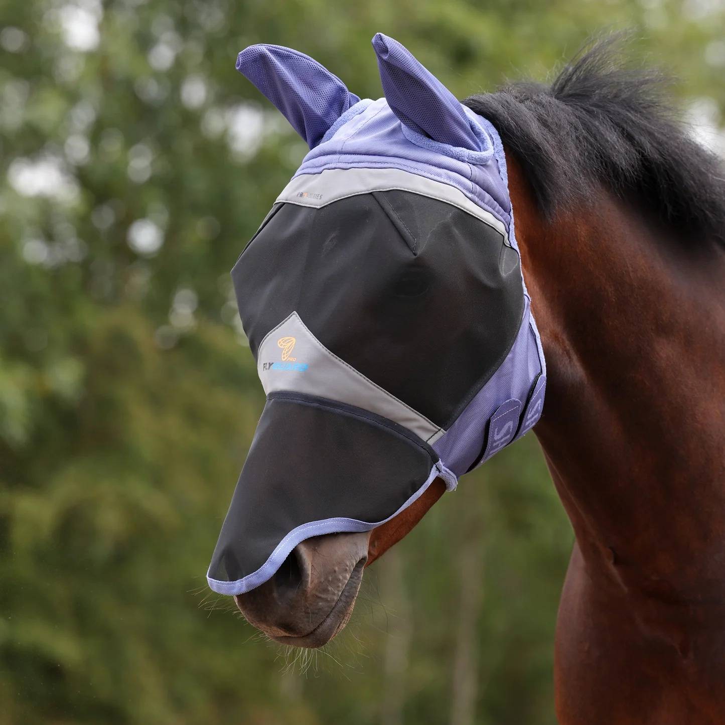 Shires FlyGuard Pro Fine Mesh Fly Mask with Ears & Nose