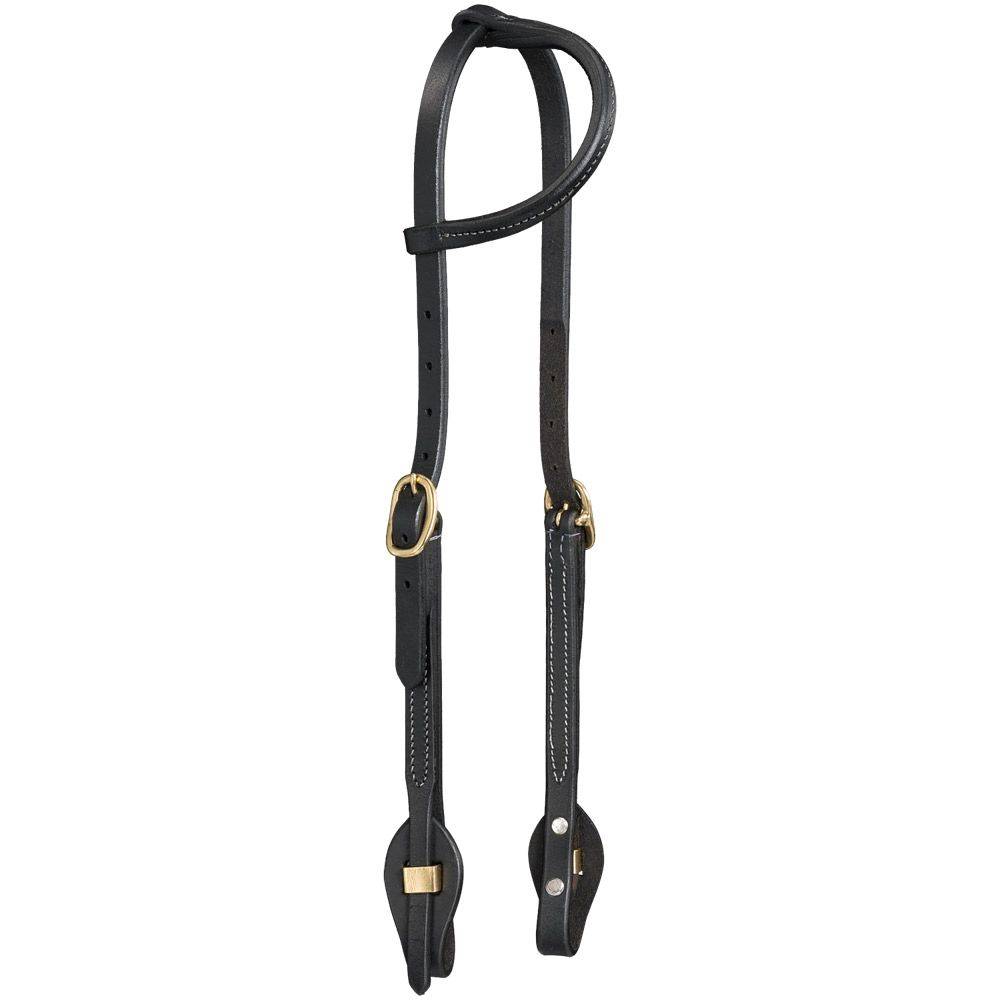 Royal King Harness Leather Ear Headstall with Quick Change Ends