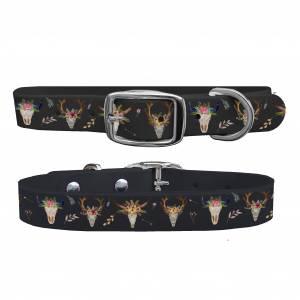 C4 Dog Collar Cowskulls Black Collar