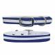 C4 Dog Collar Navy White Stripe Collar