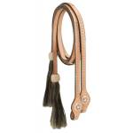 Split Reins With Silver Dots, Star Conchos & Horsehair Tassels