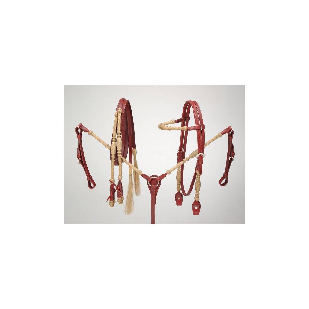 Royal King Heavy Rolled Rawhide Brow band Headstall