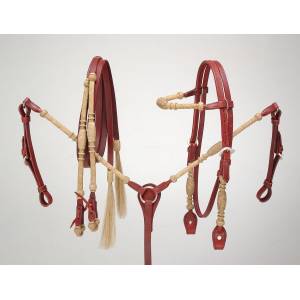 Royal King Heavy Rolled Rawhide Brow band Headstall