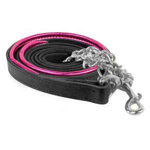 Perri's Metallic Padded Leather Lead with  Chain