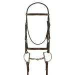 CamelotGold Plain Raised Bridle with  Laced Reins