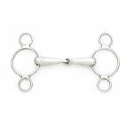 Centaur Stainless Steel 2-Ring Gag with Hollow Mouth