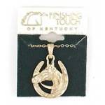 Finishing Touch 2-Tone Horse Head/Horseshoe Necklace