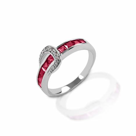 Kelly Herd Small Red Contemporary Buckle Ring