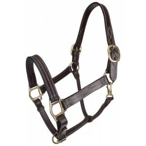 Gatsby Classic Triple Stitched Leather Halter with Snap - Oversize