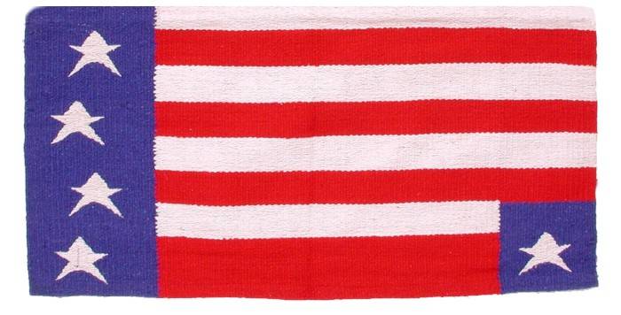 Patriotic American Flag Western Saddle Blanke