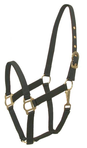 401085-BLACK-COB Gatsby Classic Nylon Halter with Snap sku 401085-BLACK-COB