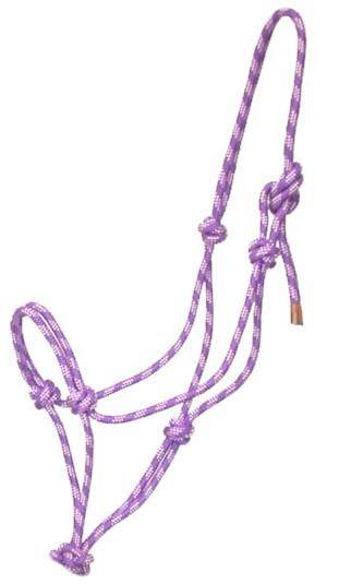 401094-HORSE-PURPLE-PINK Gatsby Classic Cowboy Rope Halter sku 401094-HORSE-PURPLE-PINK