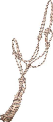 401095-BEIGE/BURGUNDY/NAVY-HORSE Gatsby Classic Cowboy Halter with Lead sku 401095-BEIGE/BURGUNDY/NAVY-HORSE