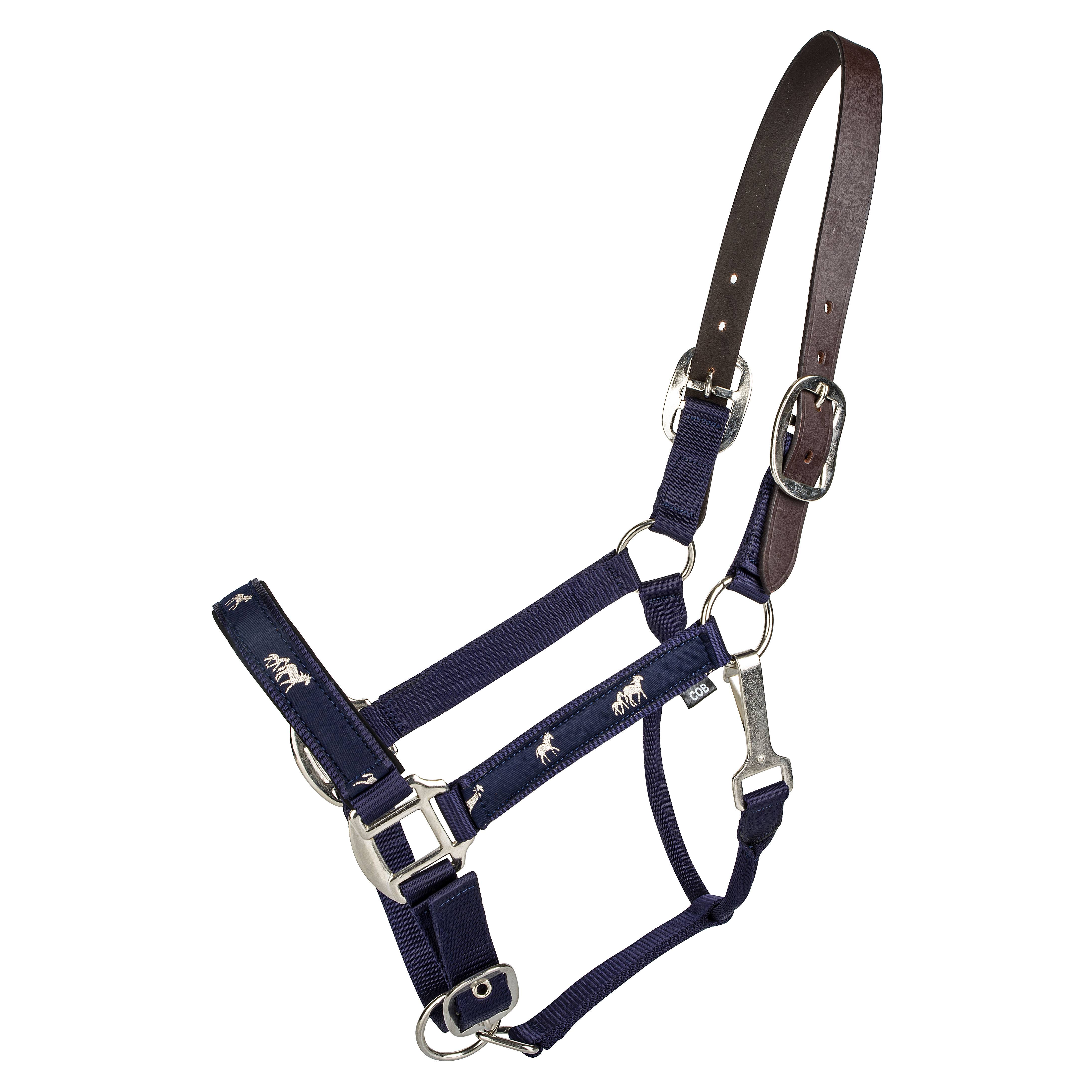 Breakaway Mini 5/8 Premium Nylon Adjustable Halter w/Overlay, No Snap