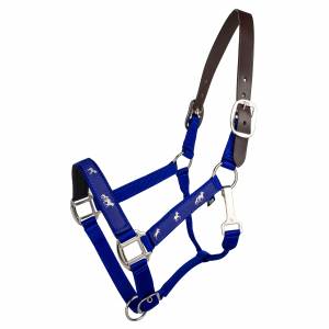 CYBER BOGO: Gatsby Nylon Breakaway Halter with Horse Overlay & Snap - YOUR PRICE FOR 2
