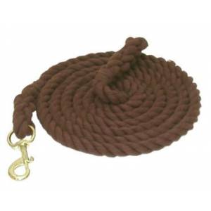 Gatsby Cotton Lead with Bolt Snap - Brown - 10'