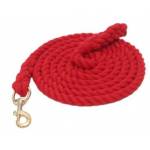 Gatsby Cotton Lead with Bolt Snap - Red - 10'