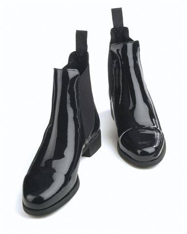 ladies patent leather boots