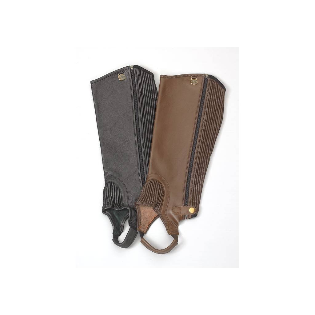 Ovation Ladies Ribbed Top Grain Half Chaps