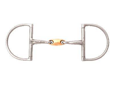 JP Korsteel Hunter Dee Ring Snaffle Bit with Copper Oval Link