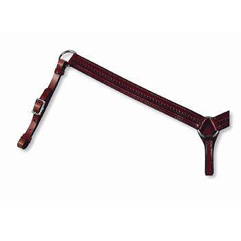 Circle Y Straight Shell Tooled Breast Collar