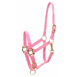 Gatsby Adjustable Nylon Halter with Snap - Pink - Oversize