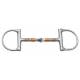 STA-BRITE Stainless Steel Dee Ring Snaffle with Copper Rollers