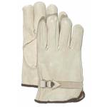 12 Pair of Grain Leather Work gloves w/ adjustable wrist