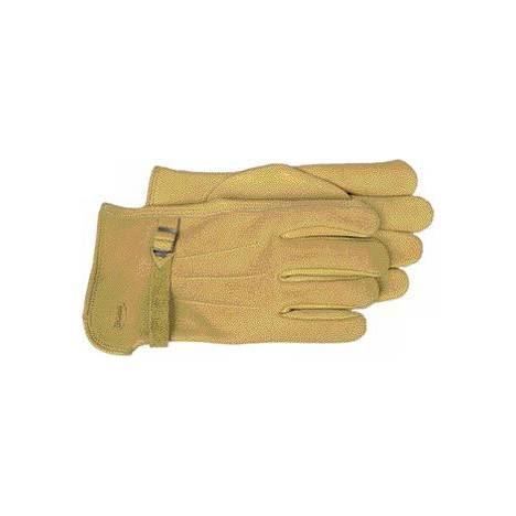 6 Pair of Grain Leather Work gloves with Wrist Buckle