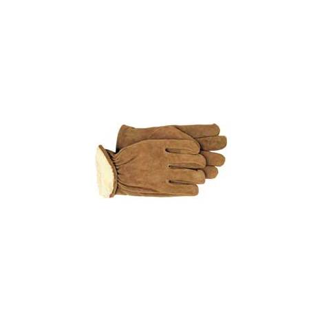 6 Pair - Lined Leather Outdoor Work Gloves