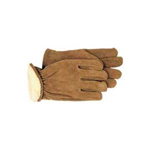 6 Pair - Lined Leather Outdoor Work Gloves