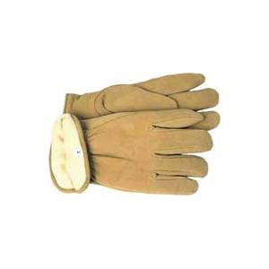 6 Pair - Lined Leather Deerskin Work Gloves