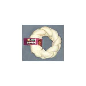 Rawhide Braided Donut Treat For Dogs