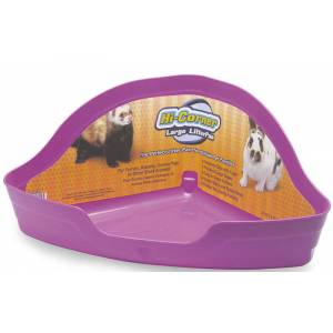Hi-Corner Litter Pan For Small Animals
