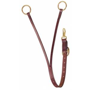 Tory Leather Bridle Leather Training Fork - Brass Hardware