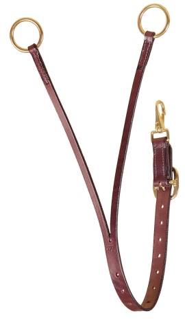 Tory Leather Bridle Leather Training Fork - Brass Hardware