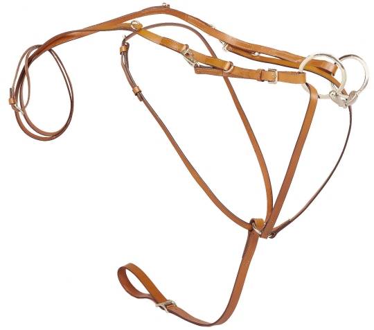 Tory Leather German Martingale & Reins - Center Buckle