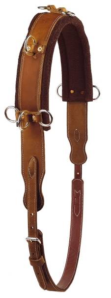Tory Leather Adjustable Leather Surcingle - Felt Backing