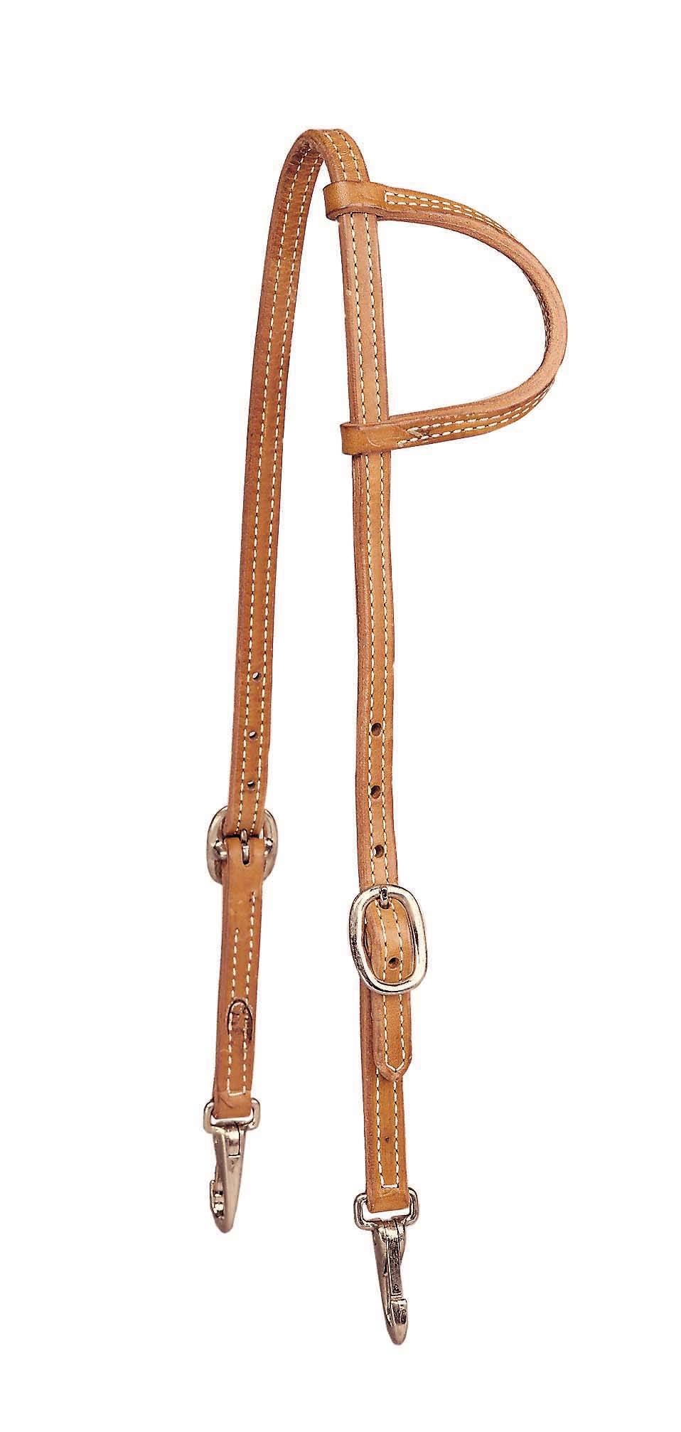 Tory Leather Slip One Ear Headstall - Snap Bit Ends