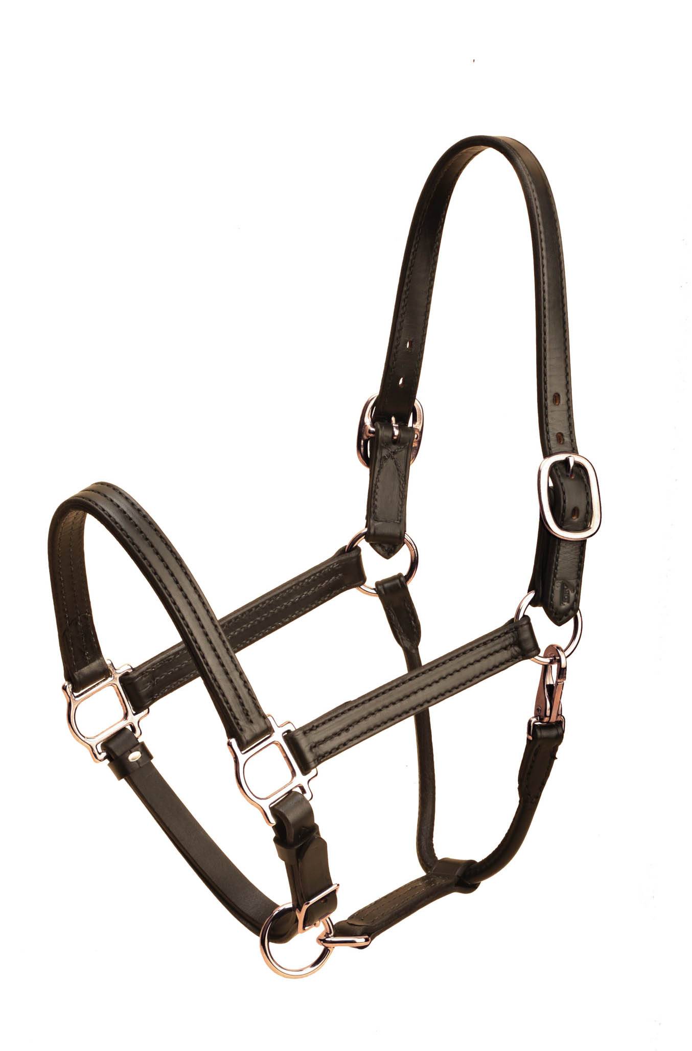 Tory Leather Triple Stitched Deluxe Track Halter With  Nickel Hardware