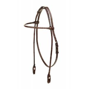 Tory Leather English Bridle Leather Rolled Arabian Browband Headstall