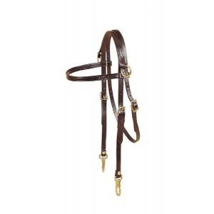 Tory Leather Sidecheck Arabian Training Headstall - Snap Ends