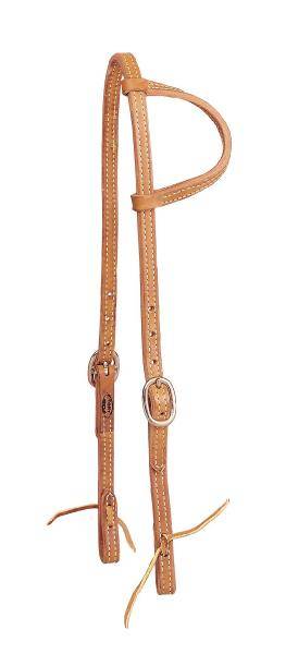 Tory Leather One Ear Headstall - Tie Ends