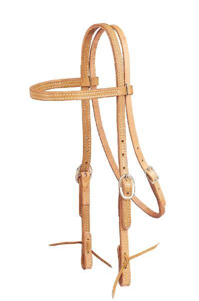 Tory Leather Browband Headstall - Tie Ends