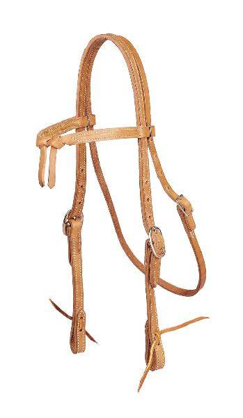 Tory Leather Brow Knot Headstall