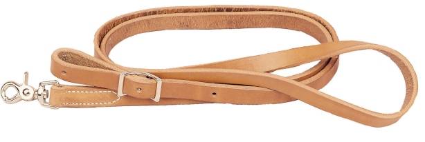 Tory Leather Flat Rein - Nickel Hardware