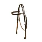 Tory Leather Oversized Brow Band Headstall - Chicago Screw Bit Ends
