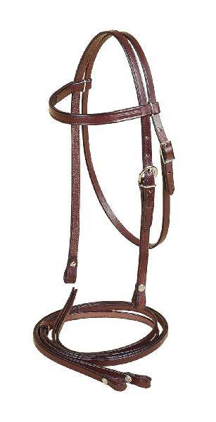 Tory Leather Pony Browband Headstall & Reins Filling
